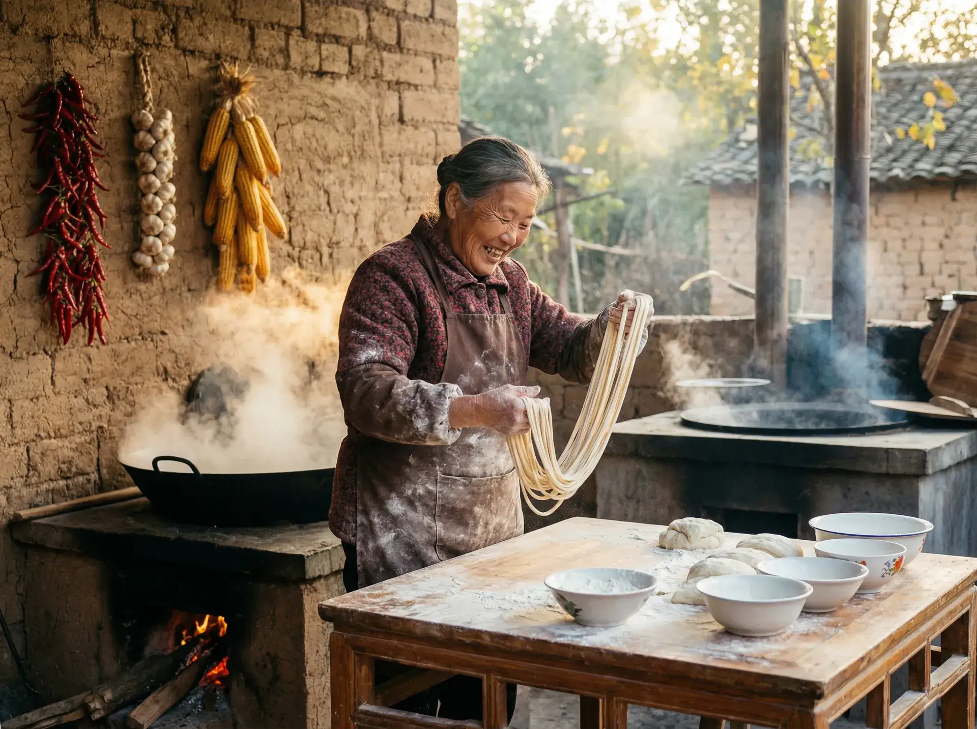 农家大嫂手擀面 - 午夜精品 乡村美食